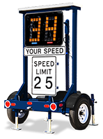 The SAM speed trailer can collect traffic data as it slows down speeding traffic
